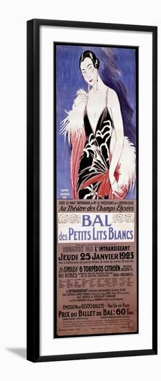 Poster “” Au Theatre Des Champs-Elysees - Le Bal Des Petits Lits Blanc Organises by L'intransigent-Georges Barbier-Framed Giclee Print