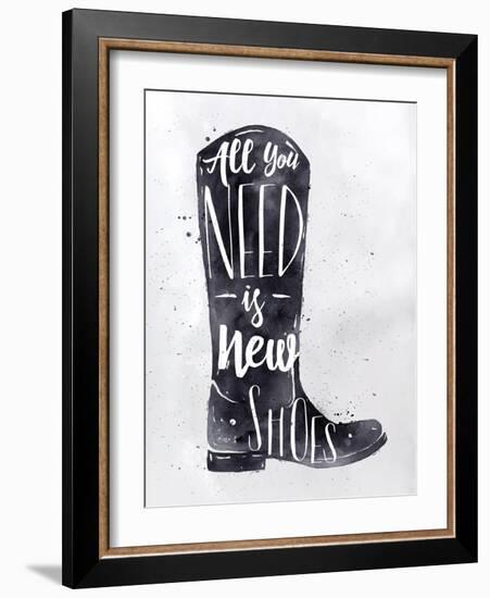 Poster Boots-anna42f-Framed Art Print