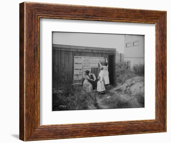 Poster Brigade: Three Women Suffragists in Seattle, WA, 1910-Ashael Curtis-Framed Giclee Print