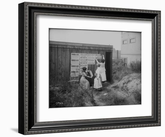 Poster Brigade: Three Women Suffragists in Seattle, WA, 1910-Ashael Curtis-Framed Giclee Print