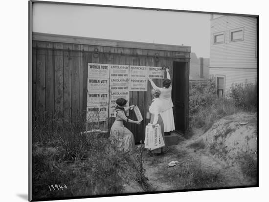 Poster Brigade: Three Women Suffragists in Seattle, WA, 1910-Ashael Curtis-Mounted Giclee Print