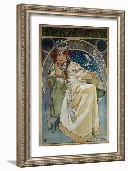 Poster by Alphonse Mucha (1860-1939) for the Creation of the Ballet “Princess Hyacinthe”” by Oskar-Alphonse Marie Mucha-Framed Giclee Print