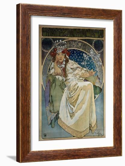 Poster by Alphonse Mucha (1860-1939) for the Creation of the Ballet “Princess Hyacinthe”” by Oskar-Alphonse Marie Mucha-Framed Giclee Print