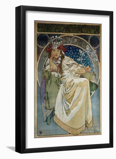 Poster by Alphonse Mucha (1860-1939) for the Creation of the Ballet “Princess Hyacinthe”” by Oskar-Alphonse Marie Mucha-Framed Giclee Print