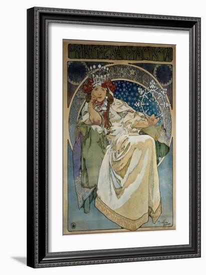 Poster by Alphonse Mucha (1860-1939) for the Creation of the Ballet “Princess Hyacinthe”” by Oskar-Alphonse Marie Mucha-Framed Giclee Print