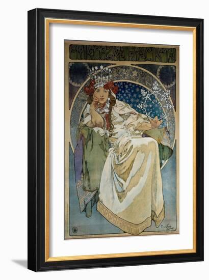Poster by Alphonse Mucha (1860-1939) for the Creation of the Ballet “Princess Hyacinthe”” by Oskar-Alphonse Marie Mucha-Framed Giclee Print