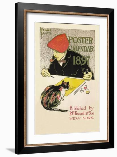 Poster Calendar 1897-Edward Penfield-Framed Art Print