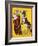 Poster Depicting a Clown and Donkey Singing-null-Framed Giclee Print