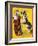 Poster Depicting a Clown and Donkey Singing-null-Framed Giclee Print