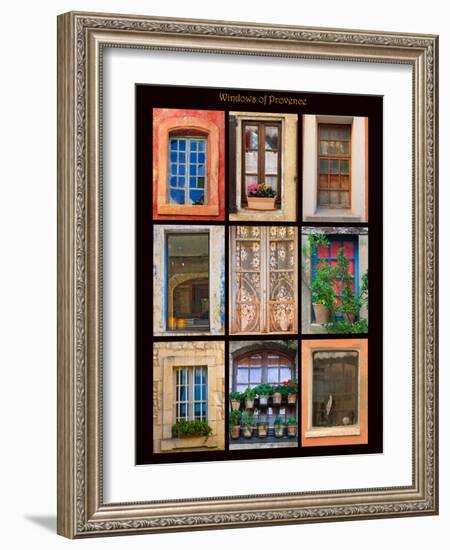 Poster featuring windows shot on buildings throughout towns of Provence, France.-Mallorie Ostrowitz-Framed Photographic Print