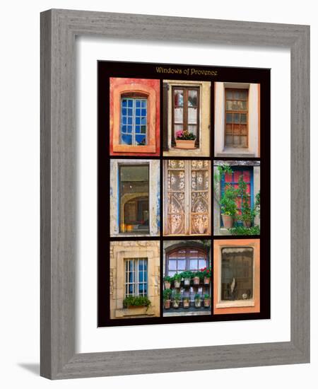 Poster featuring windows shot on buildings throughout towns of Provence, France.-Mallorie Ostrowitz-Framed Photographic Print