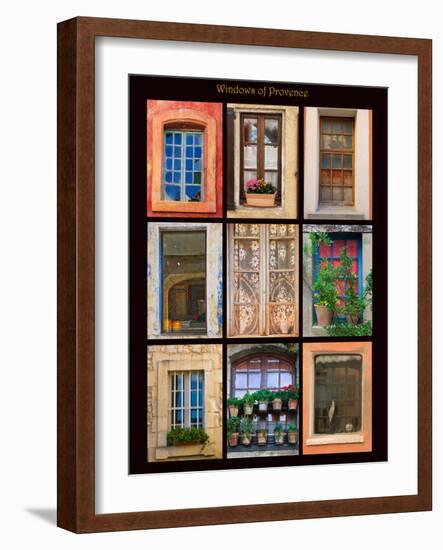 Poster featuring windows shot on buildings throughout towns of Provence, France.-Mallorie Ostrowitz-Framed Photographic Print