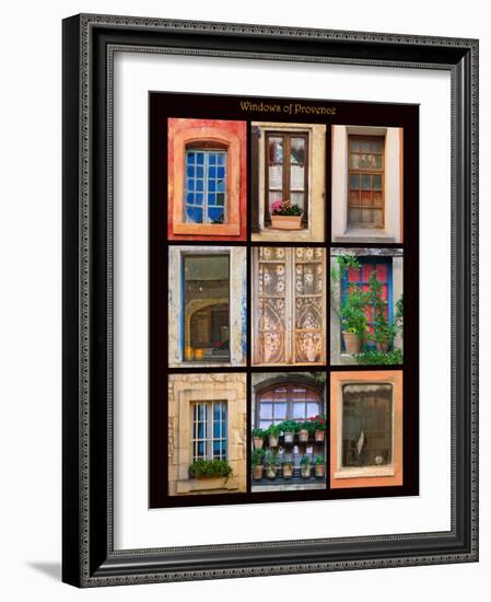 Poster featuring windows shot on buildings throughout towns of Provence, France.-Mallorie Ostrowitz-Framed Photographic Print