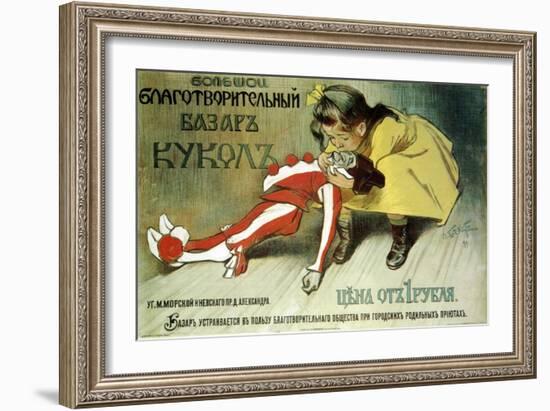 Poster for a Charity Bazaar for the Help of Foundlings, 1899-Leon Bakst-Framed Giclee Print