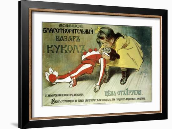 Poster for a Charity Bazaar for the Help of Foundlings, 1899-Leon Bakst-Framed Giclee Print