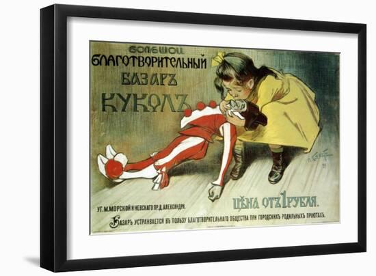 Poster for a Charity Bazaar for the Help of Foundlings, 1899-Leon Bakst-Framed Giclee Print