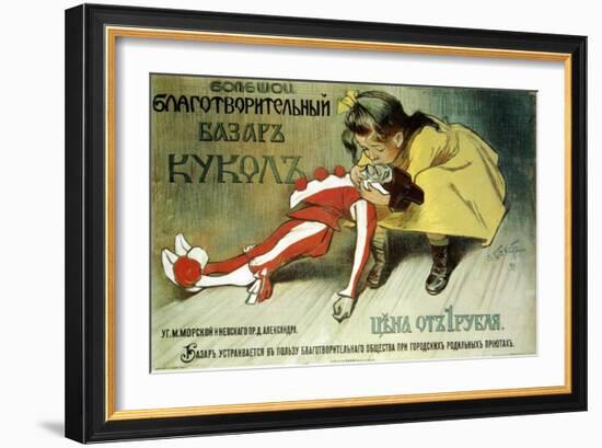 Poster for a Charity Bazaar for the Help of Foundlings, 1899-Leon Bakst-Framed Giclee Print