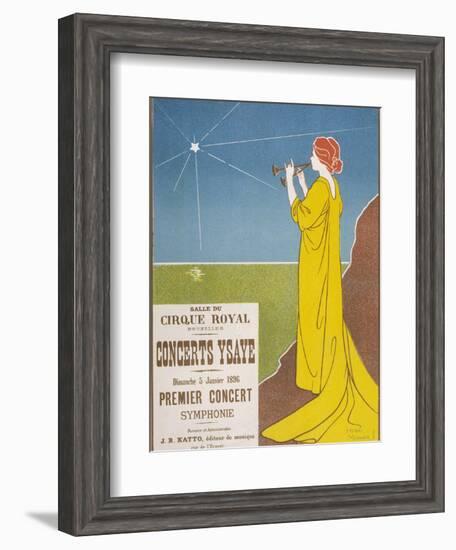 Poster for a Classical Music Concert Starring the Belgian Violinist and Composer Eugene Ysaye-H. Meunier-Framed Photographic Print