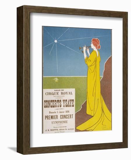 Poster for a Classical Music Concert Starring the Belgian Violinist and Composer Eugene Ysaye-H. Meunier-Framed Photographic Print