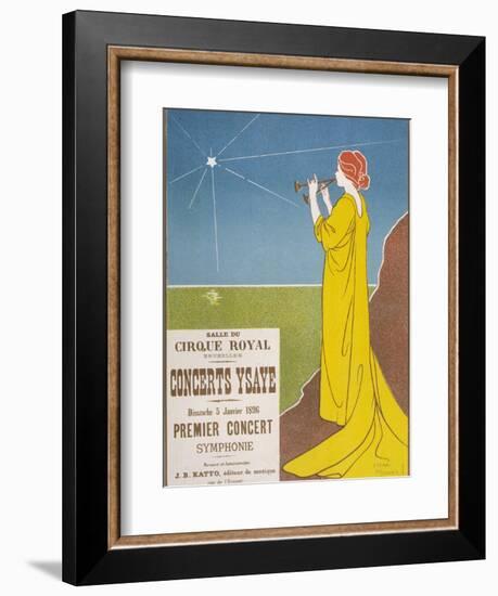 Poster for a Classical Music Concert Starring the Belgian Violinist and Composer Eugene Ysaye-H. Meunier-Framed Photographic Print