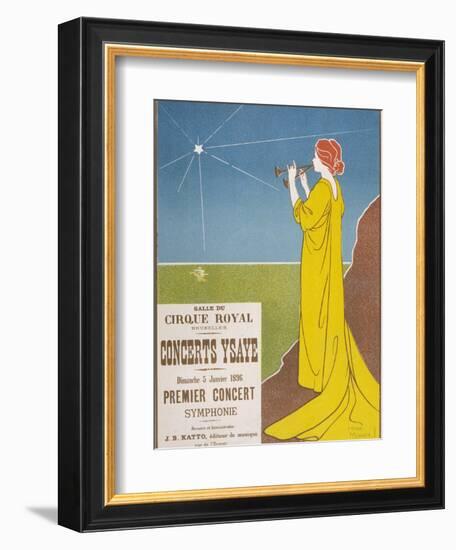 Poster for a Classical Music Concert Starring the Belgian Violinist and Composer Eugene Ysaye-H. Meunier-Framed Photographic Print