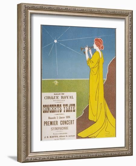 Poster for a Classical Music Concert Starring the Belgian Violinist and Composer Eugene Ysaye-H. Meunier-Framed Photographic Print