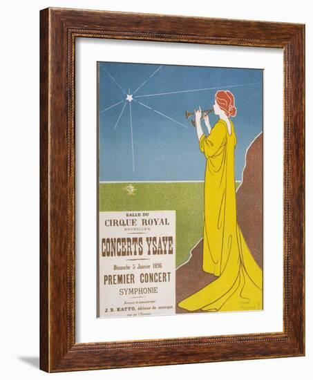 Poster for a Classical Music Concert Starring the Belgian Violinist and Composer Eugene Ysaye-H. Meunier-Framed Photographic Print