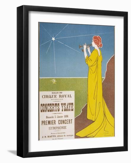 Poster for a Classical Music Concert Starring the Belgian Violinist and Composer Eugene Ysaye-H. Meunier-Framed Photographic Print