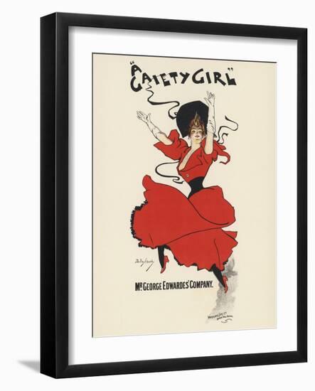 Poster for ?A Gaiety Girl? (Colour Litho)-Dudley Hardy-Framed Giclee Print