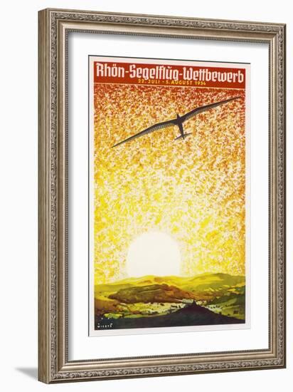 Poster for a German Gliding Meeting-Jupp Wiertz-Framed Art Print
