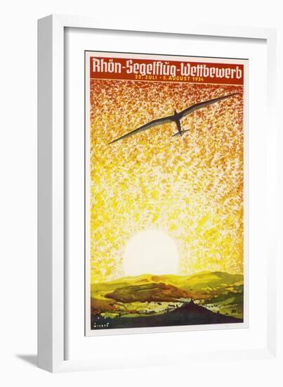 Poster for a German Gliding Meeting-Jupp Wiertz-Framed Art Print