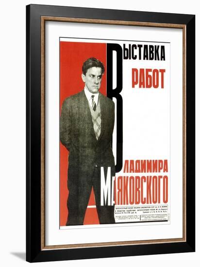 Poster for an Exhibition of Vladimir Mayakovsky's Works, 1931-Aleksey Gan-Framed Giclee Print