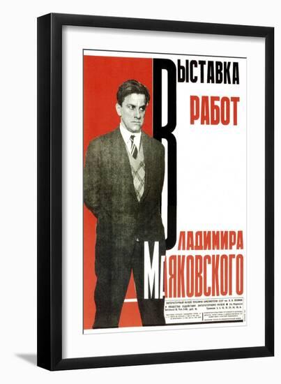 Poster for an Exhibition of Vladimir Mayakovsky's Works, 1931-Aleksey Gan-Framed Giclee Print