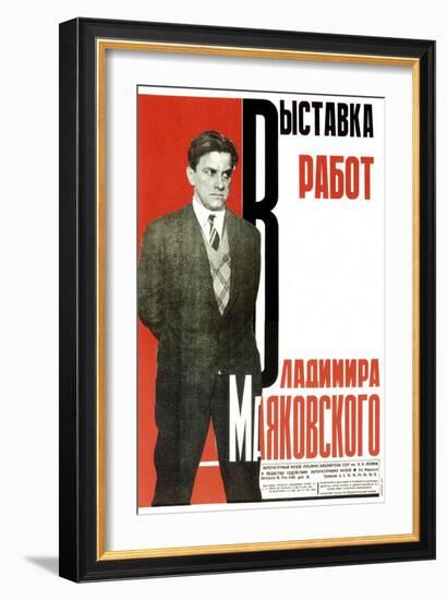 Poster for an Exhibition of Vladimir Mayakovsky's Works, 1931-Aleksey Gan-Framed Giclee Print