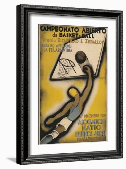 Poster for Argentine Basketball Tournament-null-Framed Giclee Print