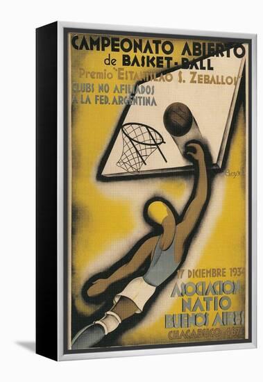 Poster for Argentine Basketball Tournament-null-Framed Premier Image Canvas