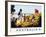 Poster for Australia Showing the Landing of Captain Cook at Botany Bay in 1770-null-Framed Photographic Print