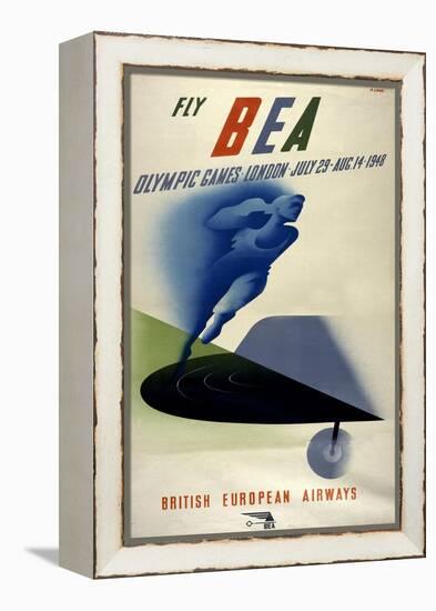 Poster for British European Airways (BEA) Featuring the 1948 London Olympic Games-null-Framed Premier Image Canvas