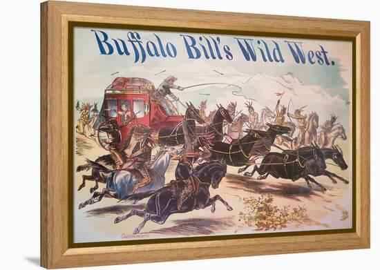 Poster for Buffalo Bill's Wild West Show, C.1885 (Colour Litho)-American-Framed Premier Image Canvas