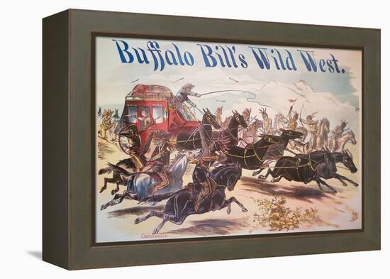 Poster for Buffalo Bill's Wild West Show, C.1885 (Colour Litho)-American-Framed Premier Image Canvas