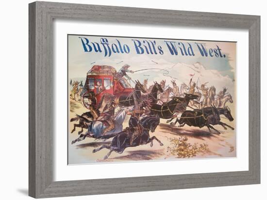 Poster for Buffalo Bill's Wild West Show, C.1885 (Colour Litho)-American-Framed Giclee Print