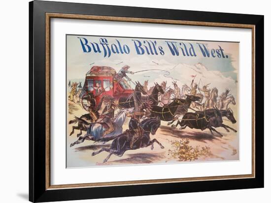 Poster for Buffalo Bill's Wild West Show, C.1885 (Colour Litho)-American-Framed Giclee Print