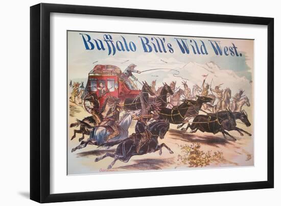 Poster for Buffalo Bill's Wild West Show, C.1885 (Colour Litho)-American-Framed Giclee Print