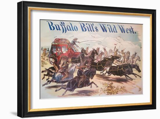 Poster for Buffalo Bill's Wild West Show, C.1885 (Colour Litho)-American-Framed Giclee Print