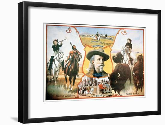Poster For Buffalo Bill's-null-Framed Giclee Print