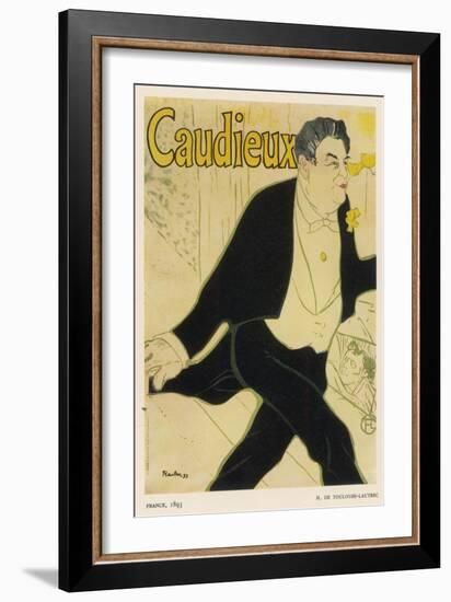 Poster for Caudieux French Music-Hall Entertainer-Henri de Toulouse-Lautrec-Framed Art Print