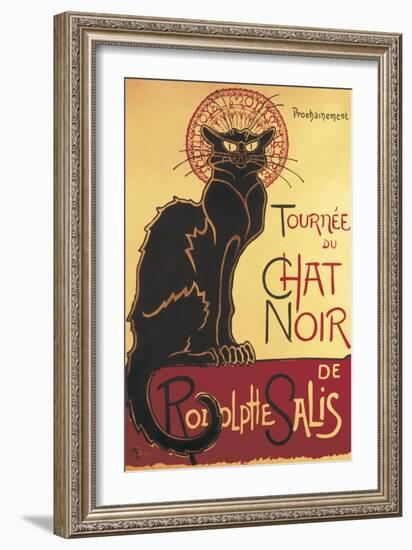 Poster for 'Chat Noir Cabaret' Founded by Rodolphe Salis-Théophile Alexandre Steinlen-Framed Art Print