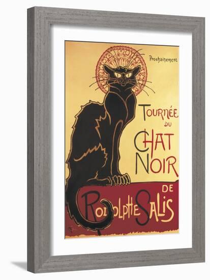 Poster for 'Chat Noir Cabaret' Founded by Rodolphe Salis-Théophile Alexandre Steinlen-Framed Art Print