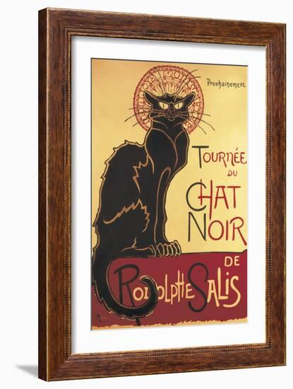 Poster for 'Chat Noir Cabaret' Founded by Rodolphe Salis-Théophile Alexandre Steinlen-Framed Art Print