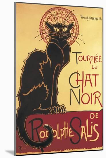 Poster for 'Chat Noir Cabaret' Founded by Rodolphe Salis-Théophile Alexandre Steinlen-Mounted Art Print